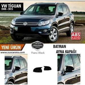ŞüsCarOto Aksesuar Vw Tiguan 2008-2015 Mk1 Mk1-Fl Batman Yarasa Ayna Kapağı Piano Black Abs Plastik
