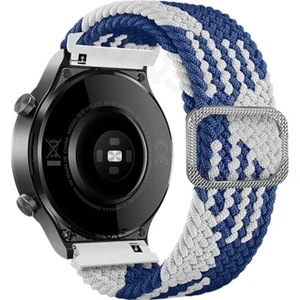 M.TK Moveteck Samsung Galaxy Watch Gear S2 Kordon Örgü Tokalı Gökkuşağı Renkli Kumaş Bileklik (20MM )