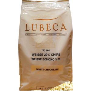 Weisse Schoko %29 Kakaolu Fildişi Kuvertür Drop Pul Çikolata 2,5 kg