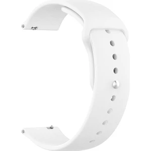 Garmin Vivoactive 3 Için Silikon Kordon Kayış Beyaz