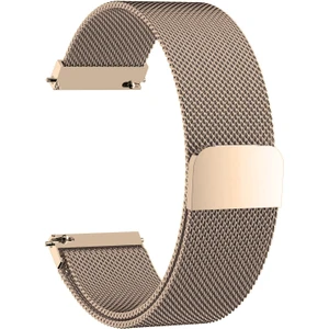 Samsung Gear S2 Classic Için Metal Mıknatıslı Milanese Kordon Vintage Gold