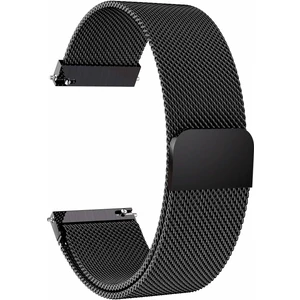 Samsung Gear S2 Classic Için Metal Mıknatıslı Milanese Kordon Siyah