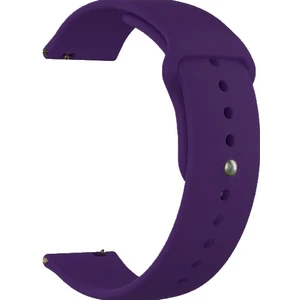Samsung Galaxy Watch 3 41 mm Için Silikon Kordon Kayış Mor