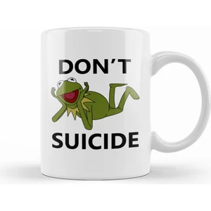 Meme Don't Kermit Suicide Kupa Bardak Porselen