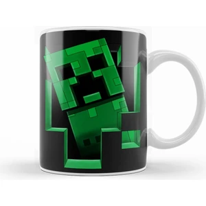 Creeper Creeping Minecraft Creeper Kupa Bardak Porselen