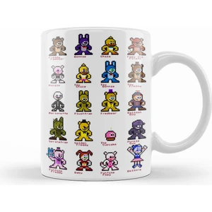 8 Bit Fnaf World Five Nights At Freddys Kupa Bardak Porselen