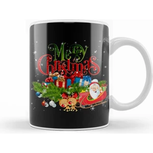 Yılbaşı Yeni Yıl Konseptli Merry Christmas 011 Kupa Bardak Porselen