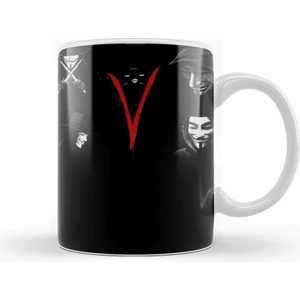 V For Vendetta Blood In V Kupa Bardak Porselen