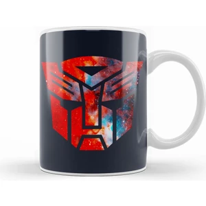 Transformers Galaxy Silhouette Logo Kupa Bardak Porselen