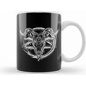 Baphomet Satanic Pentagram Symbol Kupa Bardak Porselen
