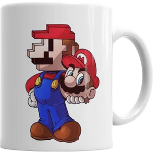 Mario Pixel Kupa Bardak Porselen