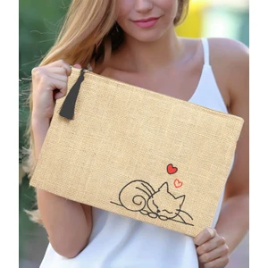Ju Yaratıcı Tasarım Hasır Kadın Portföy & Clutch Çanta Sevgi