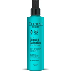 Fitness Professional Brezilya Fönü Sıvı Keratin Bakımı 250 ml Kalıcı Onarıcı ve Saç Düzleştirici Dumansız Sprey Bakım