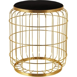Camellia Puf Gold - Siyah