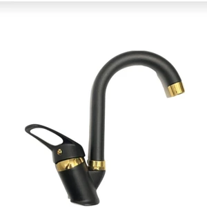 Siyah Gold Lüx Banyo Lavabo Prime Kalite Musluk Batarya Çeşme Oynar Başlıklı