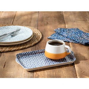 English Home Pebbles Melamin Tepsı 23,5X14,5 cm Mavi