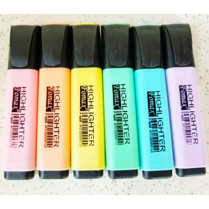 Original Highlighter Pastel Kesik Uçlu Fosforlu Kalem 6'lı