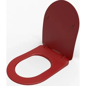 Lucco Yavaş Kapanan Duroplast Kırmızı Klozet Kapağı