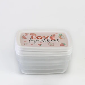 Hobby Life Deco Trend Saklama Kabı 0,6 Lt Üçlü Love Fruit