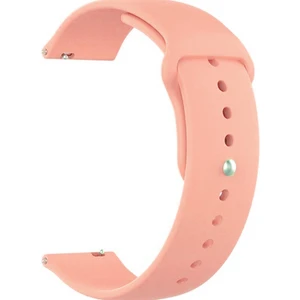 Huawei Watch Gt 2 46 mm Için Spor Silikon Kordon Kayış Somon