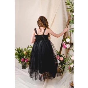 Mnk Baby Sırt Gipeli Tüllü Kız Çocuk Saten Abiye