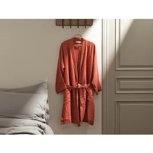 Madame Coco Zoe Müslin Unisex Bornoz - Kiremit