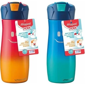 Matara Picnik 580 ml Çelik Gülen Yüz 2 Li Set Mavi-Kırmızı