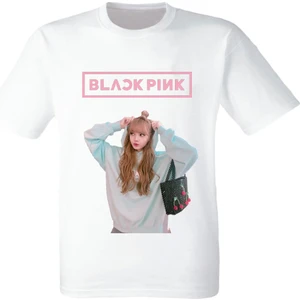 Black Pink  - Lisa - Dijital Baskılı  Çocuk Beyaz Tişört