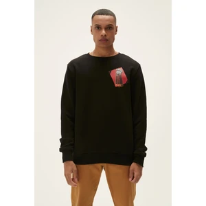 Bad Bear Here Crewneck Siyah Erkek Sweatshirt 22.02.12.016-C01