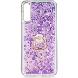   Apsuwa Samsung Galaxy A50 Kılıf Milce Akışkan Simli Sulu Silikon + Ekran Koruyucu