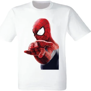 Harika Örümcek Adam Baskılı  Beyaz Tshirt