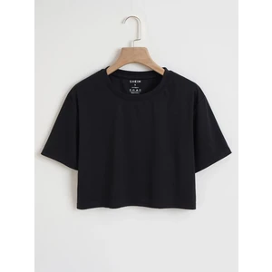 DAXİS Sportwear Company  Crop Siyah Tshirt