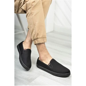 Siyah Keten Bez Babet Spor Ayakkabı MZ101