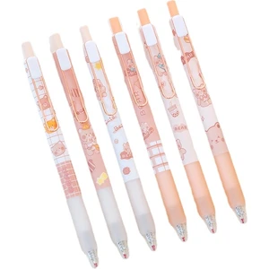 6 Adet/takım Kawaii Karikatür Ayı Mekanik Jel Mürekkep Kalemi (Yurt Dışından)