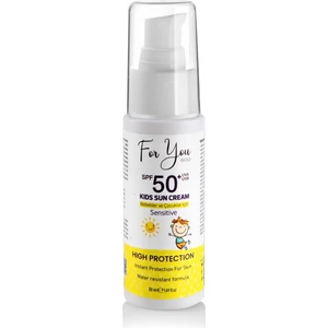 For You Gold Bebek ve Çocuklar Için SPF50+ Çok Yüksek Koruma Faktörlü Güneş Kremi