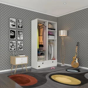 Kenzlife giysi dolabı 2 bölmeli 2 çekmeceli bedri 182*100*42 byz dolap kapaksız
