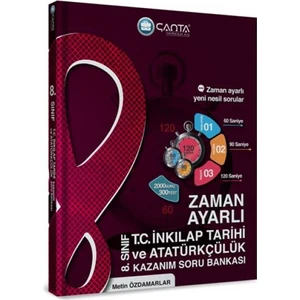Çanta Yayınları 8.Sınıf T.C. İnkılap Tarihi Ve Atatürkçülük Zaman Ayarlı Kazanım Soru Bankası 2022