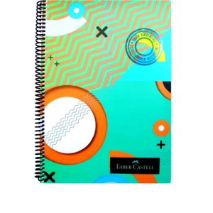 Faber Castell Pattern A4 80 Yaprak Plastik Kapak Spiralli Defter Çizgili