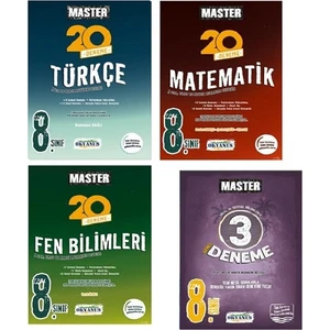 Okyanus Yayınları 8. Sınıf Master 20 Türkçe+Matematik+Fen Bilimleri Denemesi+8. Sınıf Master 3 Deneme (Ciltli)