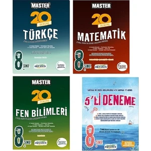 Okyanus Yayınları 8. Sınıf Master 20 Türkçe+Matematik+Fen Bilimleri Denemesi+8. Sınıf 5'li Deneme (Ciltli)