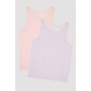 Çok Renkli Girls Floral 2'li Atlet