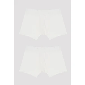 Beyaz Erkek Çocuk Organik 2'li Boxer