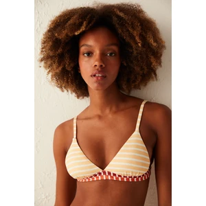 Çok Renkli Çizgili Havana Üçgen Bikini Üstü