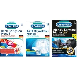 Dr.Beckmann Renk Koruyucu Mendil Renkliler + Beyazlar + Siyahlar İçin Set 3'lü