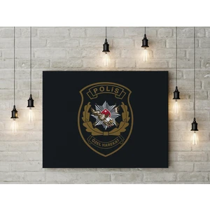 Satürn Design Polis Özel Harekat Logosu Kanvas Tablo 40X55CM