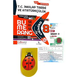 Günay Yayınları Bumerang 8.Sınıf Inkılap Tarihi-Yeni-(Aydın Yayınları Deneme+Kitap Ayracı )