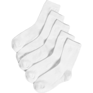 Black Arden Socks 5 Çift Desensiz Unisex Pamuklu Soket Okul Çorabı BY-0574