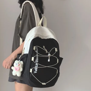 Just Casual Okul Çantası Kız Japon Gelgit Marka Büyük Kapasiteli Harajuku Ortaokulu Lise Öğrencisi Sırt Çantası Üniversite Öğrencisi Sırt Çantası (Yurt Dışından)