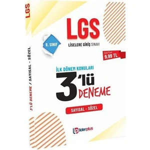 Lider Plus Yayınları 8. Sınıf LGS 3 Deneme Ilk Dönem Konuları Nisan 2020 Klp