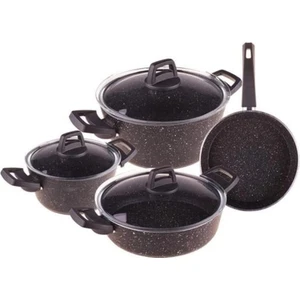 Scarlett 7 Parça Tencere Seti Siyah